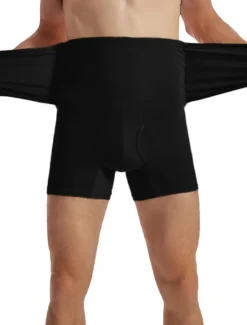Outlet OUKU Men's Active Shorts Compression Shorts Running Shorts Gym Shorts Sports Going out Weekend High Stretch Sweat wicking Compression Tummy Plain Short Gymnatics Activewear Black Khaki Micro-elastic