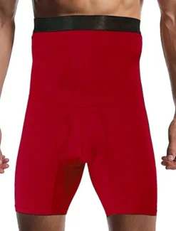 New OUKU Men's Active Shorts Compression Shorts Running Shorts Gym Shorts Sports Going out Weekend Running Casual Tummy Control Plain Short Gymnatics Activewear Black White Micro-elastic