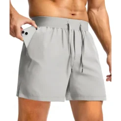 Discount OUKU Men's Active Shorts Sweat Shorts Shorts Summer Shorts Pocket Drawstring Elastic Waist Plain Comfort Short Sports Outdoor Daily Going out Fashion Casual Black Navy Blue Micro-elastic