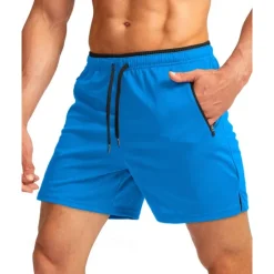 Hot OUKU Men's Active Shorts Sweat Shorts Shorts Summer Shorts Pocket Drawstring Elastic Waist Plain Comfort Short Sports Outdoor Daily Going out Fashion Casual Black Army Green Micro-elastic