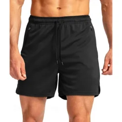 Hot OUKU Men's Active Shorts Sweat Shorts Shorts Summer Shorts Pocket Drawstring Elastic Waist Plain Comfort Short Sports Outdoor Daily Going out Fashion Casual Black Army Green Micro-elastic