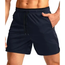 Hot OUKU Men's Active Shorts Sweat Shorts Shorts Summer Shorts Pocket Drawstring Elastic Waist Plain Comfort Short Sports Outdoor Daily Going out Fashion Casual Black Army Green Micro-elastic