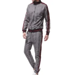 Best OUKU men's activewear sets - winter long sleeve classic plaid tracksuit - full-zip sweatshirt jacket with pants for mens - stylish sportswear for men gym - xmas gifts for men