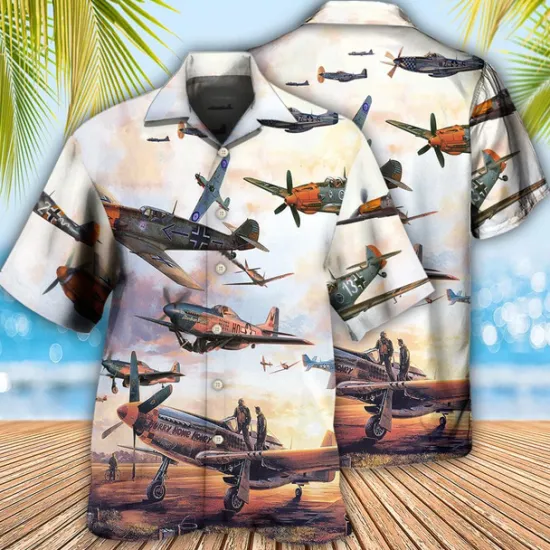 Sale OUKU Men's Airplane Shirt Summer Hawaiian Shirt Aloha Shirt Short Sleeve Shirt Turndown Tropical Fashion Hawaiian Casual Hawaiian Holiday Black Black / Green Yellow S M L