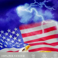 OUKU Men's American US Flag Eagle Patriotic Swim Trunks Swim Shorts Board Shorts Mid Waist Streetwear Hawaiian Casual Vacation Daily Holiday Drawstring Elastic Waist 3D Print Designer Clothing Apparel Blue