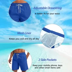 Discount OUKU Men's American US Flag Patriotic Swim Trunks Swim Shorts Board Shorts Mid Waist Hawaiian Beach Wear Vacation Drawstring Mesh Lining Elastic Waist Designer Clothing Apparel