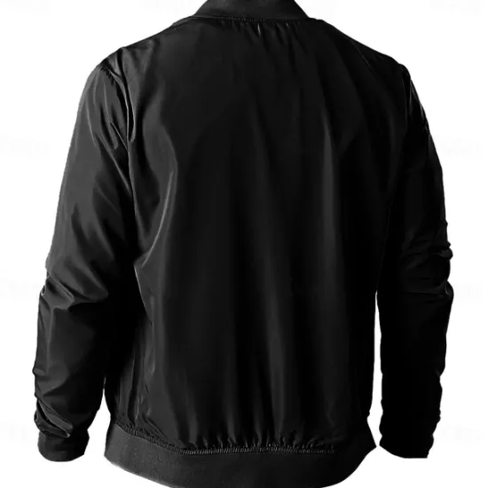Clearance OUKU Men's American US Flag USA Bomber Jacket Coat Casual Sports Outdoor Daily Wear Side Pockets Zip Front Graphic Fall Winter Standing Collar Long Sleeve Black Red Army Green
