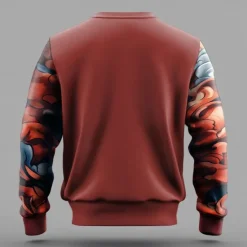 Sale OUKU Men's Animal Cartoon Sweatshirt Sweatshirt Long Sleeve Sweatshirt Crew Neck Fashion Cool 3D 3D Printing Vacation Going out Streetwear Crewneck 3D Print Winter Spring & Fall Rust Red