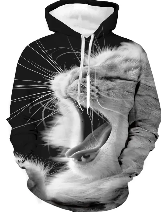 Clearance OUKU Men's Animal Color Block Wolf Graphic Prints Hoodie Hoodies Sweatshirt Designer Casual Long Sleeve Hooded Daily Sports 1 2 Print Spring & Fall Designer
