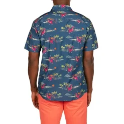 OUKU Men's Animal Dinosaur Coconut Tree Shirt Summer Hawaiian Shirt Aloha Shirt Short Sleeves Shirt Turndown Tropical Hawaiian Designer Outdoor Casual Daily White Black / Green Navy Blue 3D Print S M L