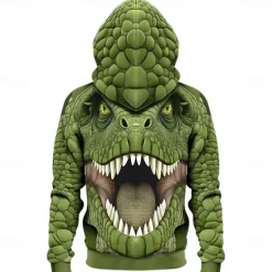 Clearance OUKU Men's Animal Dog Hoodies Sweatshirt Cool Party Long Sleeve Crew Neck Club Streetwear White Green Drawstring Graphic Fall Winter Designer