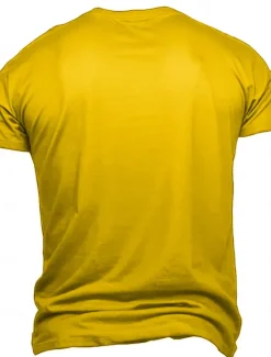 Clearance OUKU Men's Animal Funny T Shirt Short Sleeve T shirt 3D Print Crew Neck Shirt Fashion Athleisure Street Sports Outdoor Daily Summer Spring Clothing Apparel S M L XL XXL XXXL Yellow