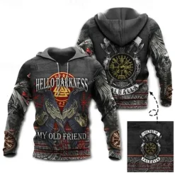 Online OUKU Men's Animal Graphic Prints Eagle Hoodie Hoodies Sweatshirt Streetwear Designer Long Sleeve Hooded Daily Sports Print Spring & Fall Designer Dark Gray