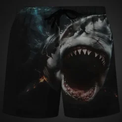 Online OUKU Men's Animal Shark 3D Print Swim Shorts Board Shorts Swimming Trunks Mid Waist Vacation Sports Streetwear Party Casual Daily Drawstring with Mesh lining Elastic Waist Designer Clothing Apparel