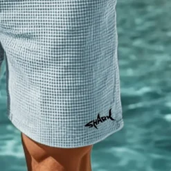 Clearance OUKU Men's Animal Shark Sea Creatures Waffle Shorts Sweat Shorts Casual Shorts Mid Waist Fashion Casual Vacation Jogging Workout Elastic Drawstring Waist Shorts with Pockets Designer Clothing Apparel