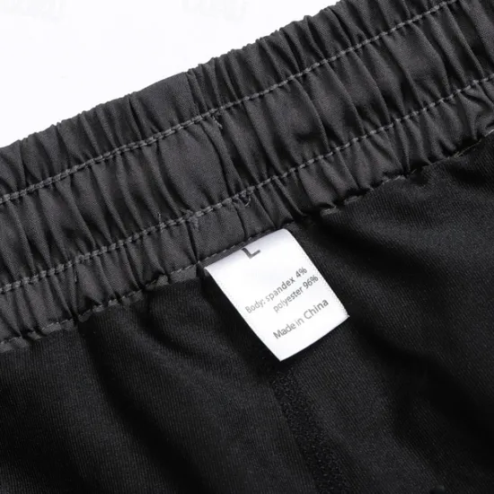 OUKU Men's Athletic Pants Active Pants GYM Pants Running Pants Outdoor Daily Quick Dry Comfortable Elastic Waist 2 in 1 Plain Full Length Sports Casual Activewear Black Grey Micro-elastic