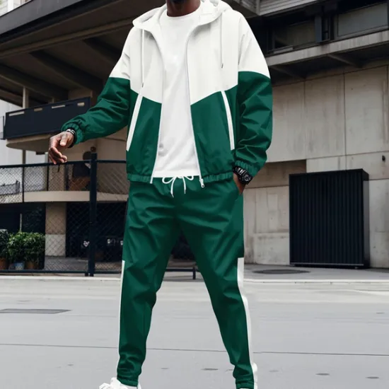 Best OUKU Men's Athletic Pants Active Pants Sweatpants Set Pocket Drawstring Elastic Waist Color Block Comfort Sports Outdoor Daily Fashion Casual Black Wine Micro-elastic