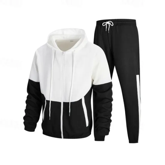 Best OUKU Men's Athletic Pants Active Pants Sweatpants Set Pocket Drawstring Elastic Waist Color Block Comfort Sports Outdoor Daily Fashion Casual Black Wine Micro-elastic