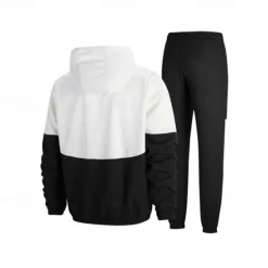 Best OUKU Men's Athletic Pants Active Pants Sweatpants Set Pocket Drawstring Elastic Waist Color Block Comfort Sports Outdoor Daily Fashion Casual Black Wine Micro-elastic