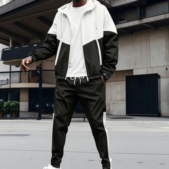 Best OUKU Men's Athletic Pants Active Pants Sweatpants Set Pocket Drawstring Elastic Waist Color Block Comfort Sports Outdoor Daily Fashion Casual Black Wine Micro-elastic