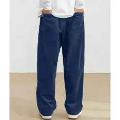 Discount OUKU Men's Athletic Pants Corduroy Pants Trousers Straight Leg Sweatpants Pocket Elastic Waist Drawstring Plain Comfort Sports Outdoor Daily Fashion Casual Black Yellow Micro-elastic