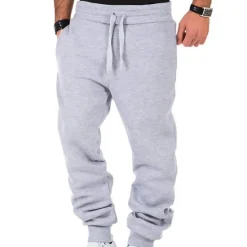 Hot OUKU Men's Athletic Pants Fleece Pants Sweatpants Joggers Trousers Pocket Drawstring Elastic Waist Plain Comfort Outdoor Daily Going out Fashion Streetwear Black Navy Blue
