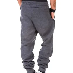 Hot OUKU Men's Athletic Pants Fleece Pants Sweatpants Joggers Trousers Pocket Drawstring Elastic Waist Plain Comfort Outdoor Daily Going out Fashion Streetwear Black Navy Blue