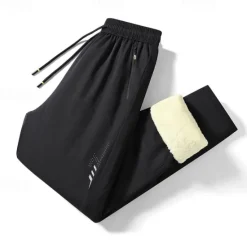 Sale OUKU Men's Athletic Pants Fleece Pants Sweatpants Winter Pants Trousers Pocket Drawstring Elastic Waist Plain Comfort Warm Sports Outdoor Daily Fashion Casual Black Gray Micro-elastic