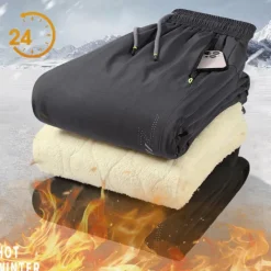 Sale OUKU Men's Athletic Pants Fleece Pants Sweatpants Winter Pants Trousers Pocket Drawstring Elastic Waist Plain Comfort Warm Sports Outdoor Daily Fashion Casual Black Gray Micro-elastic