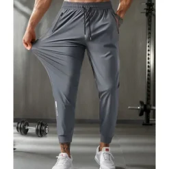 Discount OUKU Men's Athletic Pants GYM Pants Running Pants Training Athletic Daily High Stretch Comfortable Breathable Pocket Elastic Waist Drawstring Plain Full Length Sports Casual Activewear Black Grey