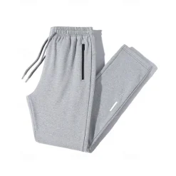 Sale OUKU Men's Athletic Pants Jogging Pants Training Pants Pocket Elastic Waist Plain Comfort Sports Outdoor Sports Black Light Grey Micro-elastic