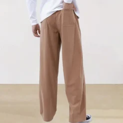 New OUKU Men's Athletic Pants Sweatpants Corduroy Pants Trousers Straight Leg Sweatpants Pocket Elastic Waist Drawstring Plain Comfort Sports Outdoor Daily Fashion Casual Black Wine Micro-elastic