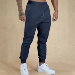 New OUKU Men's Athletic Pants Sweatpants Joggers Trousers Sports Pants Pocket Drawstring Elastic Waist Plain Comfort Sports Outdoor Daily Fashion Casual Black Army Green Micro-elastic