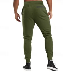 New OUKU Men's Athletic Pants Sweatpants Joggers Trousers Sports Pants Pocket Drawstring Elastic Waist Plain Comfort Sports Outdoor Daily Fashion Casual Black Army Green Micro-elastic