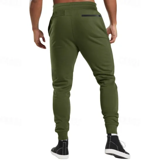 New OUKU Men's Athletic Pants Sweatpants Joggers Trousers Sports Pants Pocket Drawstring Elastic Waist Plain Comfort Sports Outdoor Daily Fashion Casual Black Army Green Micro-elastic