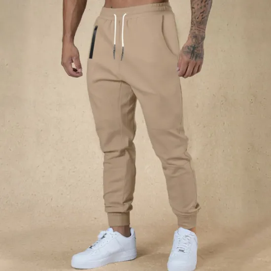 New OUKU Men's Athletic Pants Sweatpants Joggers Trousers Sports Pants Pocket Drawstring Elastic Waist Plain Comfort Sports Outdoor Daily Fashion Casual Black Army Green Micro-elastic