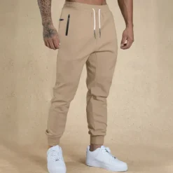 New OUKU Men's Athletic Pants Sweatpants Joggers Trousers Sports Pants Pocket Drawstring Elastic Waist Plain Comfort Sports Outdoor Daily Fashion Casual Black Army Green Micro-elastic