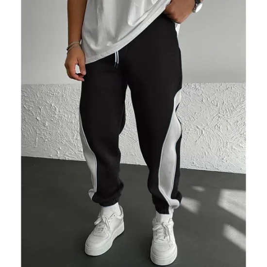Hot OUKU Men's Athletic Pants Sweatpants Joggers Trousers Pocket Drawstring Elastic Waist Color Block Comfort Sports Outdoor Daily Fashion Casual Black / Red White Micro-elastic