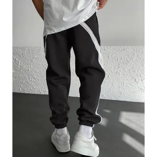Hot OUKU Men's Athletic Pants Sweatpants Joggers Trousers Pocket Drawstring Elastic Waist Color Block Comfort Sports Outdoor Daily Fashion Casual Black / Red White Micro-elastic
