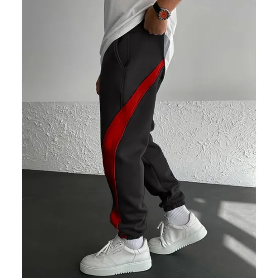Hot OUKU Men's Athletic Pants Sweatpants Joggers Trousers Pocket Drawstring Elastic Waist Color Block Comfort Sports Outdoor Daily Fashion Casual Black / Red White Micro-elastic
