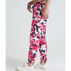 Online OUKU Men's Athletic Pants Sweatpants Joggers Trousers Pocket Drawstring Elastic Waist Camouflage Comfort Sports Outdoor Daily Fashion Casual Pink Red Micro-elastic