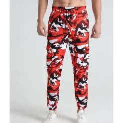 Online OUKU Men's Athletic Pants Sweatpants Joggers Trousers Pocket Drawstring Elastic Waist Camouflage Comfort Sports Outdoor Daily Fashion Casual Pink Red Micro-elastic