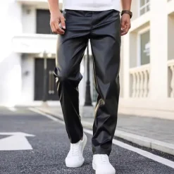 Hot OUKU Men's Athletic Pants Sweatpants Trousers Casual Pants Zipper Buttons Pocket Plain Comfort Sports Outdoor Daily Fashion Casual Silver Black Micro-elastic