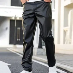 Hot OUKU Men's Athletic Pants Sweatpants Trousers Casual Pants Zipper Buttons Pocket Plain Comfort Sports Outdoor Daily Fashion Casual Silver Black Micro-elastic