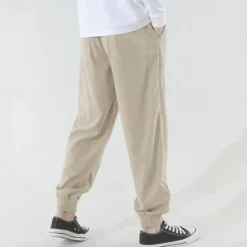 Best OUKU Men's Athletic Pants Sweatpants Joggers Corduroy Pants Trousers Pocket Drawstring Elastic Waist Plain Comfort Sports Outdoor Daily Fashion Casual Dark Khaki Black Micro-elastic