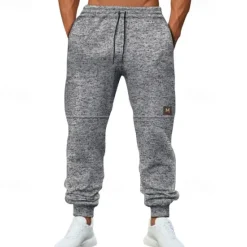 Clearance OUKU Men's Athletic Pants Sweatpants Joggers Trousers Pocket Drawstring Elastic Waist Plain Comfort Sports Outdoor Daily Fashion Casual ArmyGreen Wine Micro-elastic