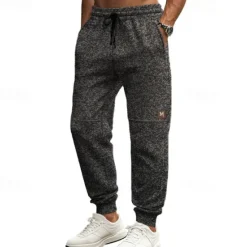 Clearance OUKU Men's Athletic Pants Sweatpants Joggers Trousers Pocket Drawstring Elastic Waist Plain Comfort Sports Outdoor Daily Fashion Casual ArmyGreen Wine Micro-elastic