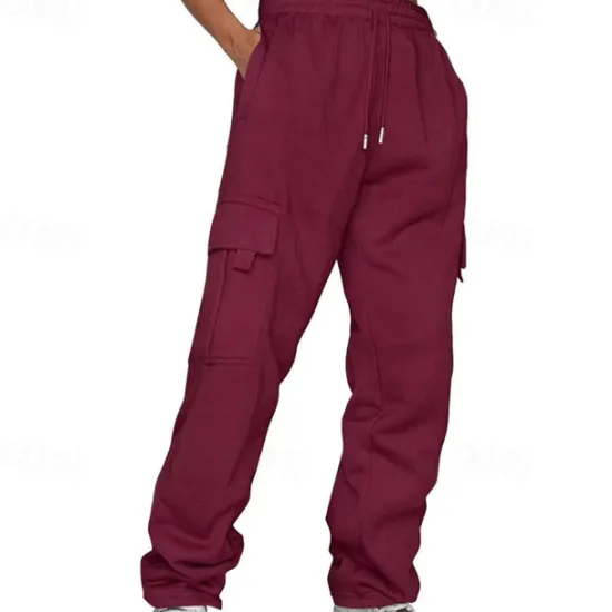Clearance OUKU Men's Athletic Pants Sweatpants Trousers Pocket Drawstring Elastic Waist Plain Comfort Sports Outdoor Daily Fashion Casual Light Khaki Black Micro-elastic