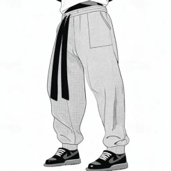 Sale OUKU Men's Athletic Pants Sweatpants Joggers Trousers Pocket Drawstring Elastic Waist Plain Comfort Sports Outdoor Daily Fashion Casual Black White Micro-elastic