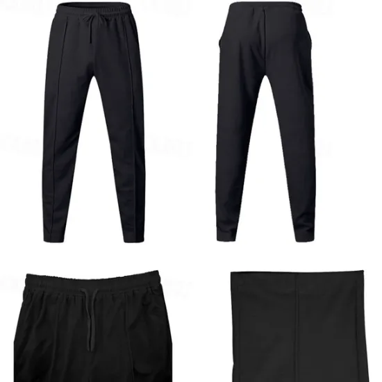 Best OUKU Men's Athletic Pants Sweatpants Joggers Trousers Sports Pants Pocket Drawstring Elastic Waist Plain Comfort Sports Outdoor Daily Fashion Casual Black White Micro-elastic